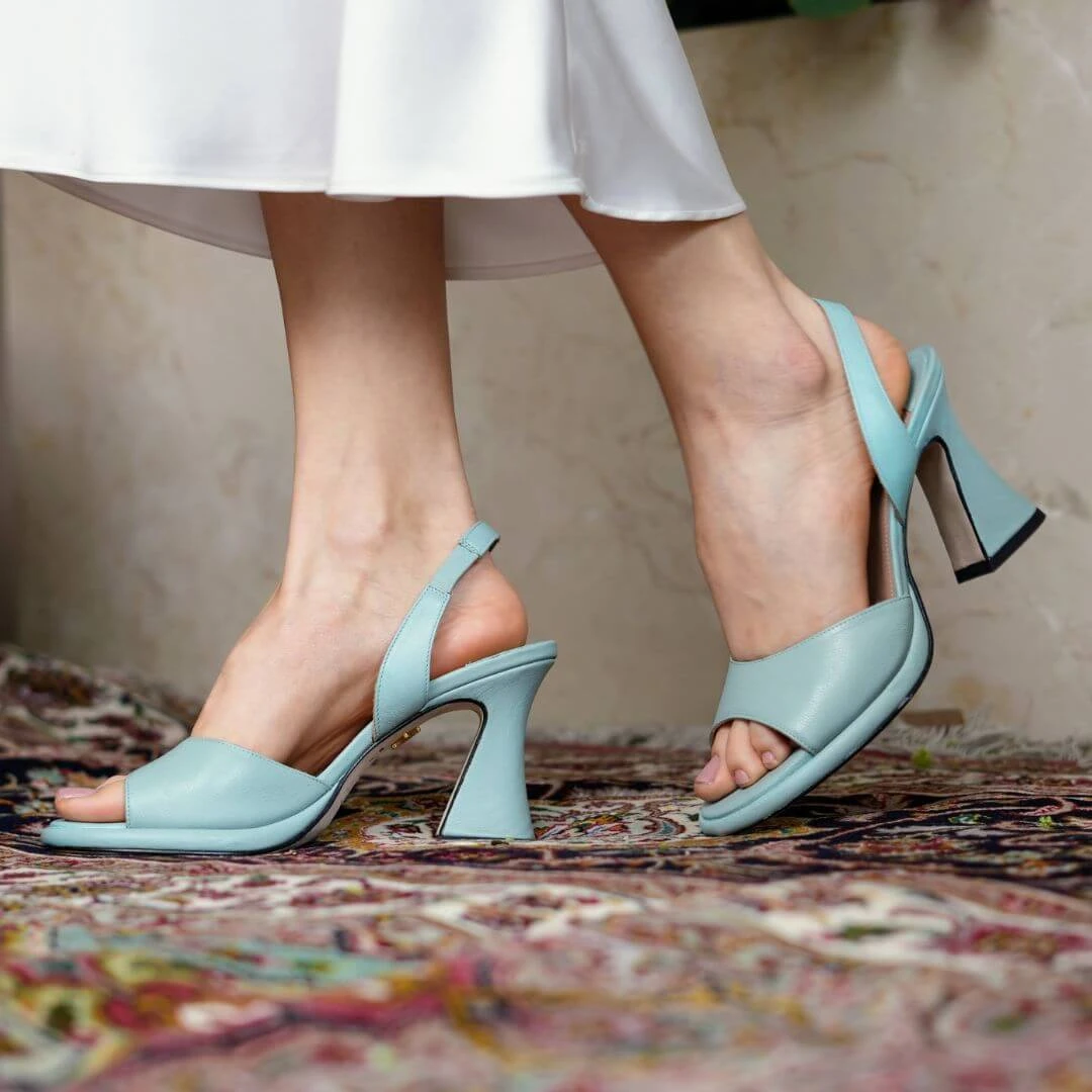 DAVINA 85 - Aqua Regina Romero Zapato Zapatilla Tacon Alto Para Dama En Piel 3 DAVINA 85 - Aqua Regina Romero Zapato Zapatilla Tacon Alto Para Dama En Piel - Imagen 3