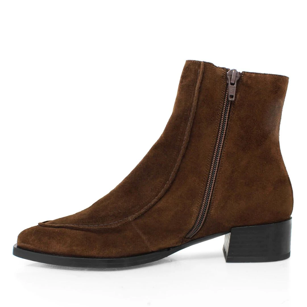 HARRY 40 - ChocolateRegina Romero Zapato Bota Botin Tacon Alto Para Dama En Piel 6 HARRY 40 - ChocolateRegina Romero Zapato Bota Botin Tacon Alto Para Dama En Piel - Imagen 6