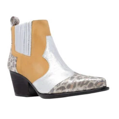 MADDIE 60 Edicion Limitada - Plata Regina Romero Zapato Bota Botin Tacon Bajo Para Dama En Piel -Reginaromero Tienda de ventas Regina Romero Botin Vaquero Maddie Edicion Especial Mix Cheetah Plata 2 13da681e e32f 4ed2 b532 91ee4f52dd95