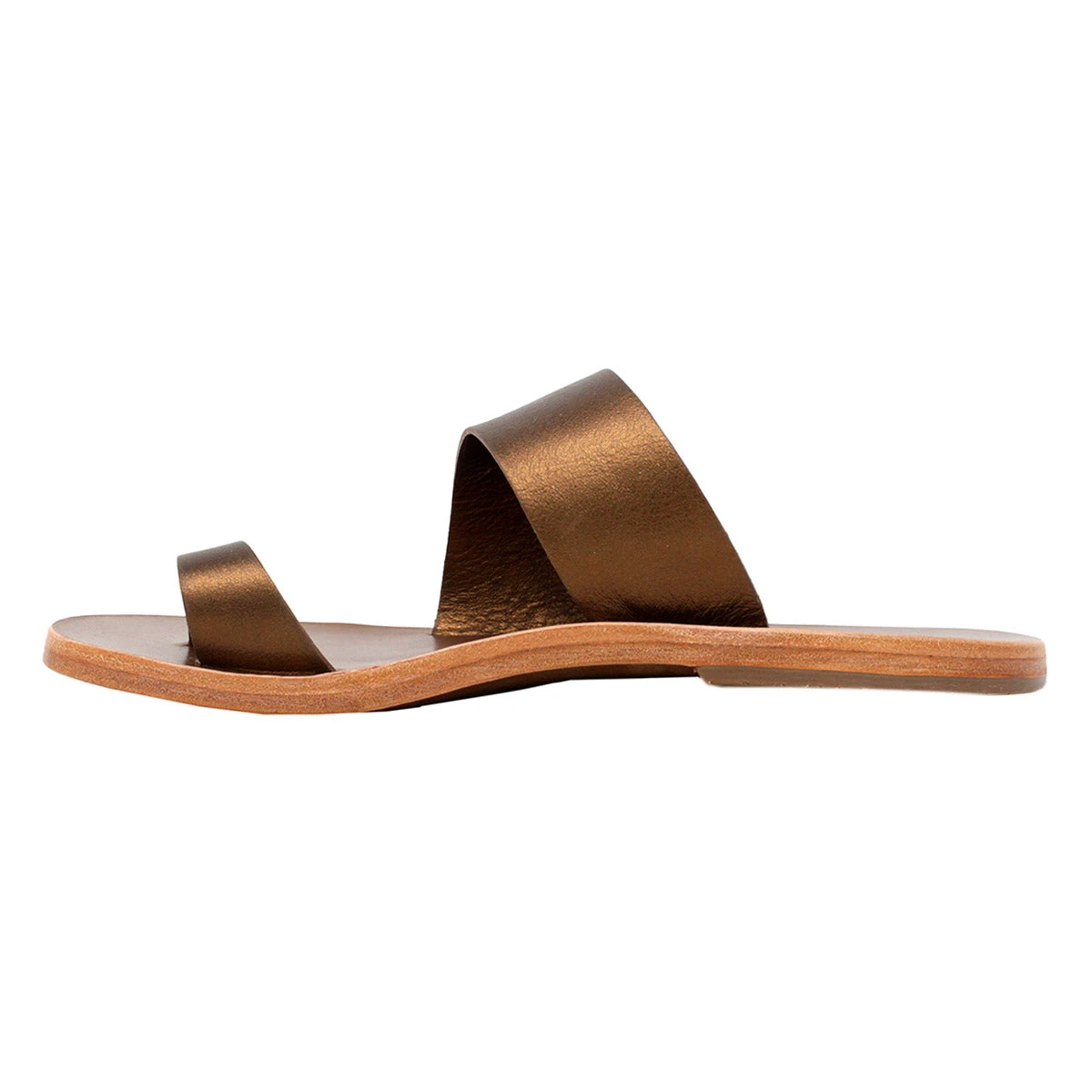 AMAYA - Bronce Regina Romero Resort Zapato Sandalia De Piso Para Dama En Piel 7 AMAYA - Bronce Regina Romero Resort Zapato Sandalia De Piso Para Dama En Piel - Imagen 7