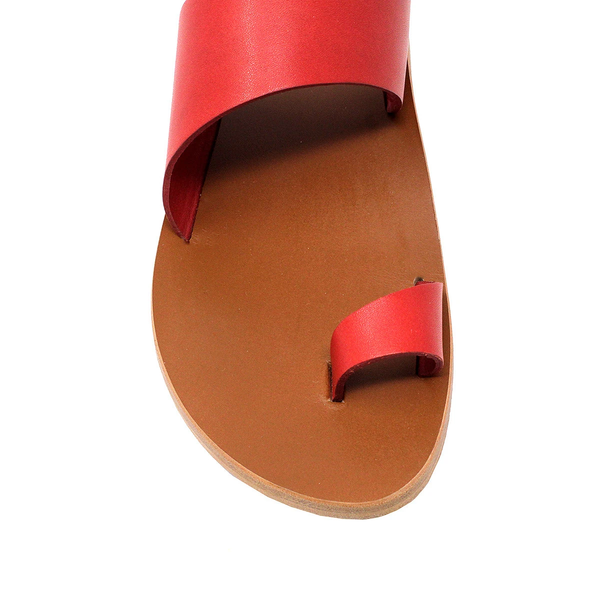 AMAYA - Rojo Regina Romero Resort Zapato Sandalia De Piso Para Dama En Piel 8 AMAYA - Rojo Regina Romero Resort Zapato Sandalia De Piso Para Dama En Piel - Imagen 8