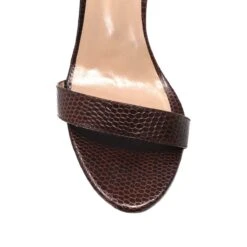 CLAUDINE 85 - Cafe Regina Romero Zapato Sandalia Zapatilla Tacon Alto Para Dama En Piel -Reginaromero Tienda de ventas Regina Romero Zapatilla Sandalia Claudina Lizard Cafe 5 59400e9f dcb8 47c6 bf7f 51181aff8b1c