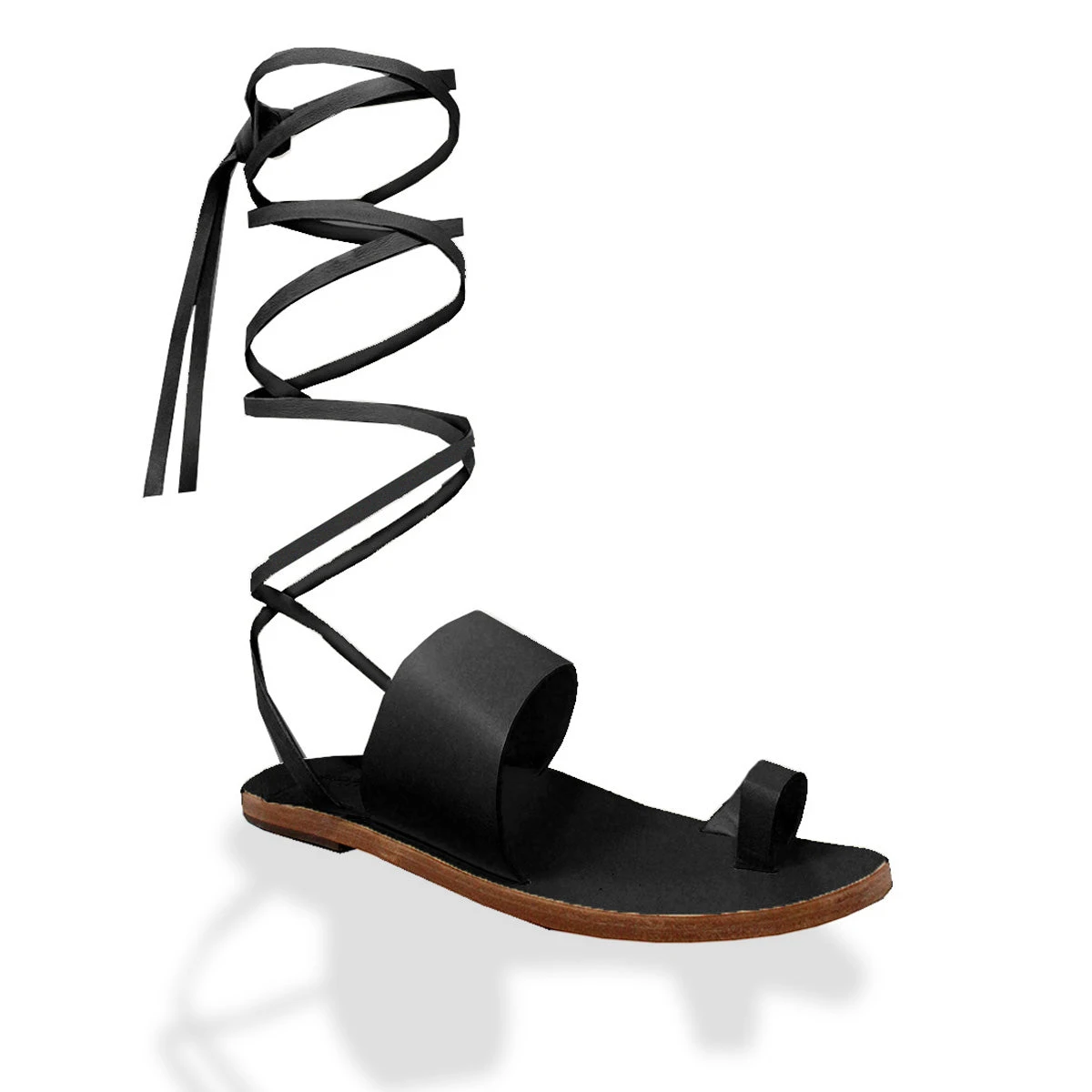 ASHA - Negro Regina Romero Resort Zapato Sandalia De Piso Para Dama En Piel 2 ASHA - Negro Regina Romero Resort Zapato Sandalia De Piso Para Dama En Piel - Imagen 2