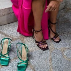 PIA 100 - Amatista Regina Romero Zapato Sandalia Zapatilla Tacon Alto Para Dama En Piel -Reginaromero Tienda de ventas Regina Romero Zapatilla Sandalia Pia Piel Uva 10