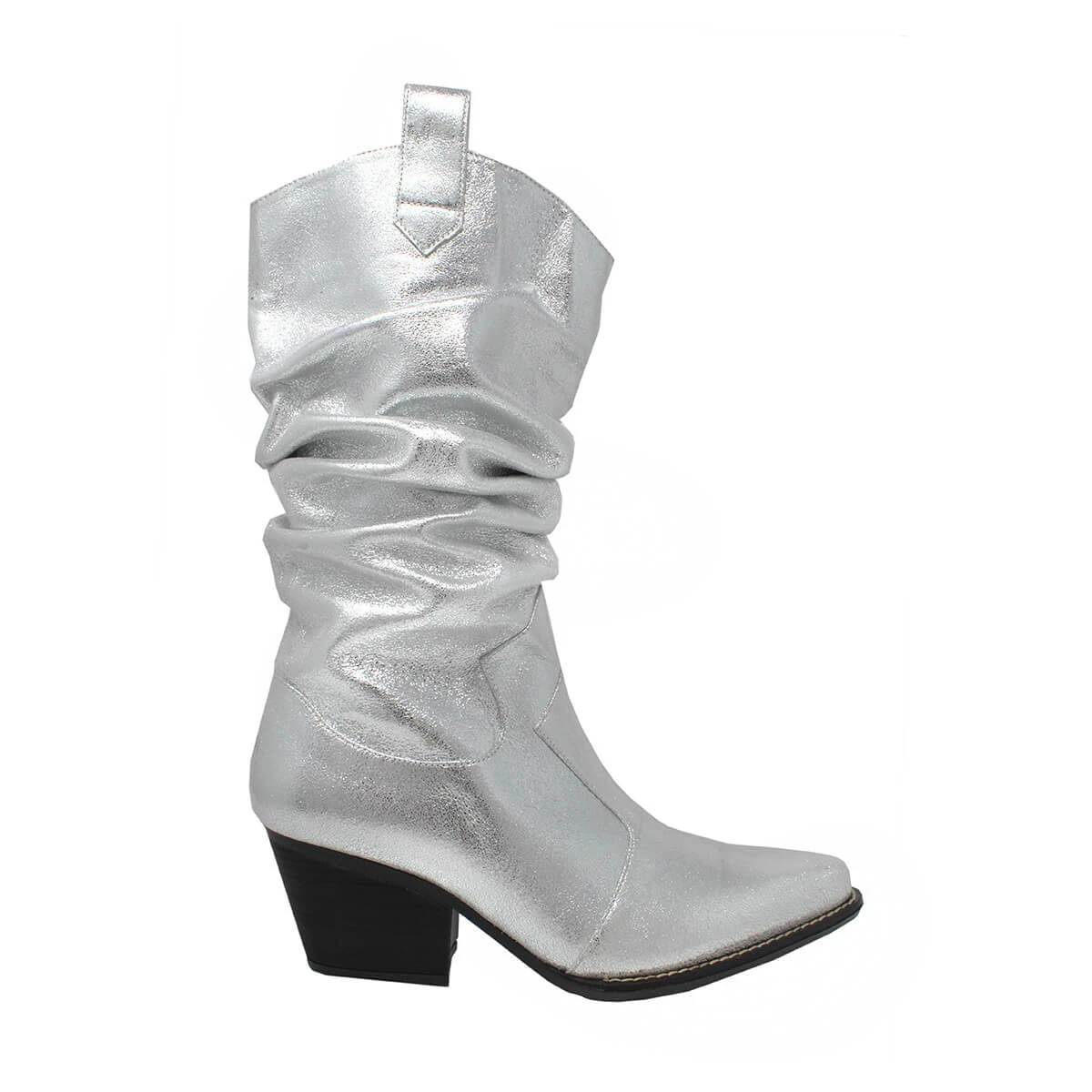 MADELEINE 60 - Plata Regina Romero Zapato Bota Botin Tacon Bajo Para Dama En Piel 1 MADELEINE 60 - Plata Regina Romero Zapato Bota Botin Tacon Bajo Para Dama En Piel
