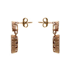 ARETES AMBERES - Cristal Y Dorado Regina RomeroArete Para Dama -Reginaromero Tienda de ventas Regina Romero accesorios aretes Amberes cristal dorado 3