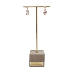 ARETES AMBERES - Cristal Y Dorado Regina RomeroArete Para Dama -Reginaromero Tienda de ventas Regina Romero accesorios aretes Amberes cristal dorado 5