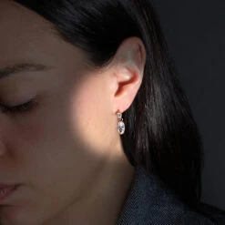 ARETES AMBERES - Cristal Y Dorado Regina RomeroArete Para Dama -Reginaromero Tienda de ventas Regina Romero accesorios aretes Amberes cristal oro 3