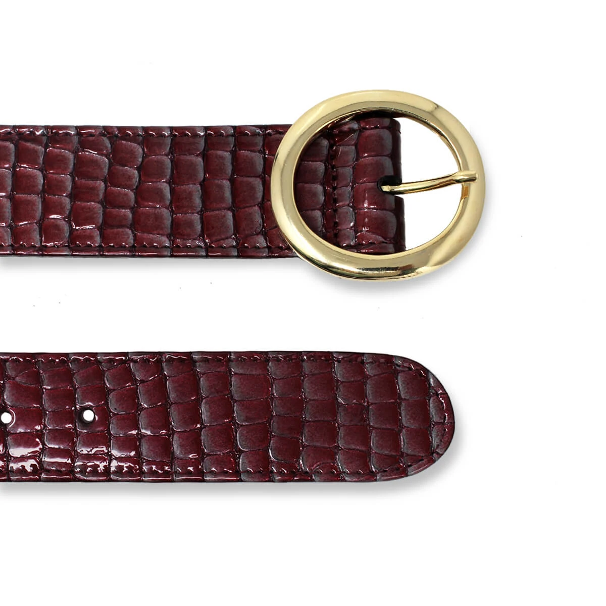 AMY - Burdeos Regina Romero Accesorio Cinturon Para Dama En Piel - Imagen 2