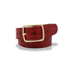 MAR - Rojo Con Oro Regina Romero Accesorio Cinturon Para Dama En Piel