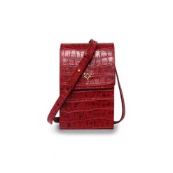 AMARA - Rojo Regina Romero Accesorio Porta Celulares Para Dama En Piel