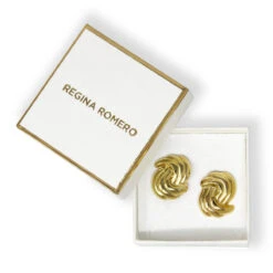 ARETES FLORENCIA - Dorado Regina Romero Arete Para Dama -Reginaromero Tienda de ventas Regina Romero aretes Florencia dorado 4