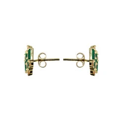 ARETES VARSOVIA - Verde Esmeralda Y Dorado Regina RomeroArete Para Dama 11 ARETES VARSOVIA - Verde Esmeralda Y Dorado Regina RomeroArete Para Dama -Reginaromero Tienda de ventas Regina Romero aretes Varsovia oro cristal esmeralda 2