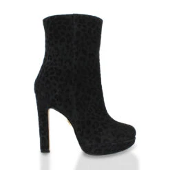ALIX 120 - Negro Print Regina Romero Zapato Bota Botin Plataforma Tacon Alto Para Dama En Piel