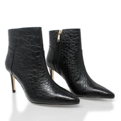 ANTONIA 75 - Negro Regina Romero Zapato Bota Botin Tacon Alto Para Dama En Piel 15 ANTONIA 75 - Negro Regina Romero Zapato Bota Botin Tacon Alto Para Dama En Piel -Reginaromero Tienda de ventas Regina Romero bota botin Antonia croco negro piel 2