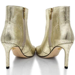 ANTONIA 75 - Oro Regina Romero Zapato Bota Botin Tacon Alto Para Dama En Piel -Reginaromero Tienda de ventas Regina Romero bota botin Antonia oro claro piel 7