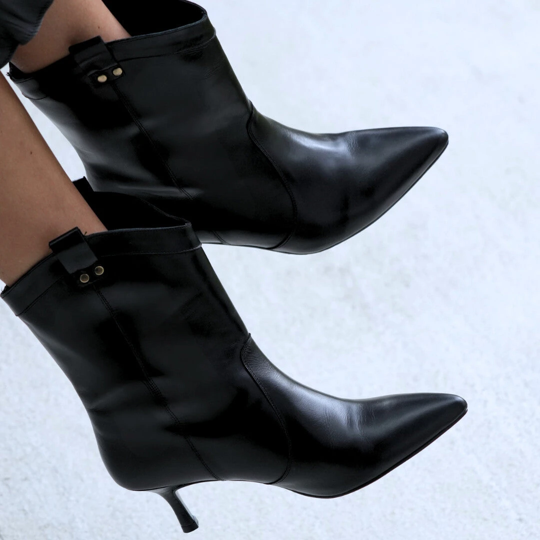 ARANTZA 60 - Negro Regina Romero Zapato Bota Botin Para Dama En Piel 3 ARANTZA 60 - Negro Regina Romero Zapato Bota Botin Para Dama En Piel - Imagen 3