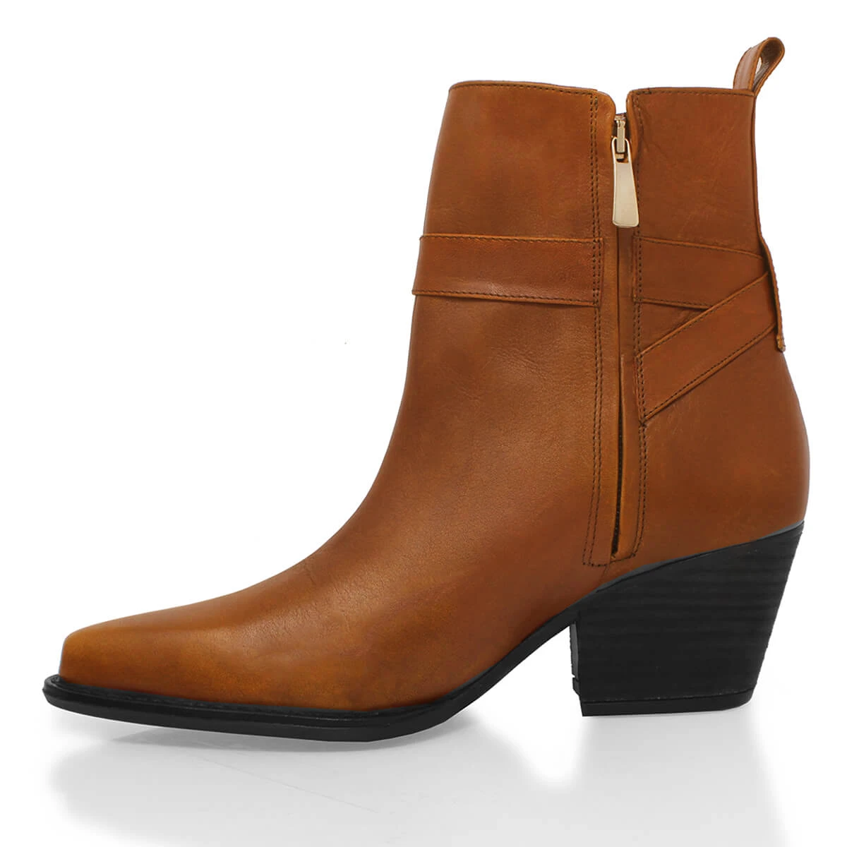 AUSTIN 60 - Avellana Regina Romero Zapato Bota Botin Tacon Bajo Para Dama En Piel 7 AUSTIN 60 - Avellana Regina Romero Zapato Bota Botin Tacon Bajo Para Dama En Piel - Imagen 7