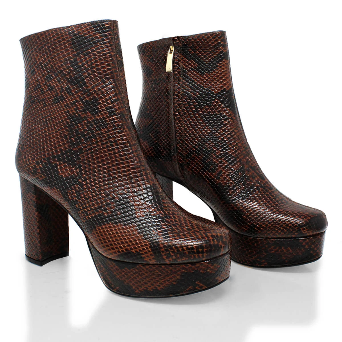 ELSY 95 - Cafe Regina Romero Zapato Bota Botin Plataforma Tacon Alto Para Dama En Piel 7 ELSY 95 - Cafe Regina Romero Zapato Bota Botin Plataforma Tacon Alto Para Dama En Piel - Imagen 7