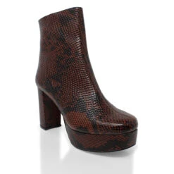 ELSY 95 - Cafe Regina Romero Zapato Bota Botin Plataforma Tacon Alto Para Dama En Piel 14 ELSY 95 - Cafe Regina Romero Zapato Bota Botin Plataforma Tacon Alto Para Dama En Piel -Reginaromero Tienda de ventas Regina Romero bota botin Elsy cobra cafe piel 3