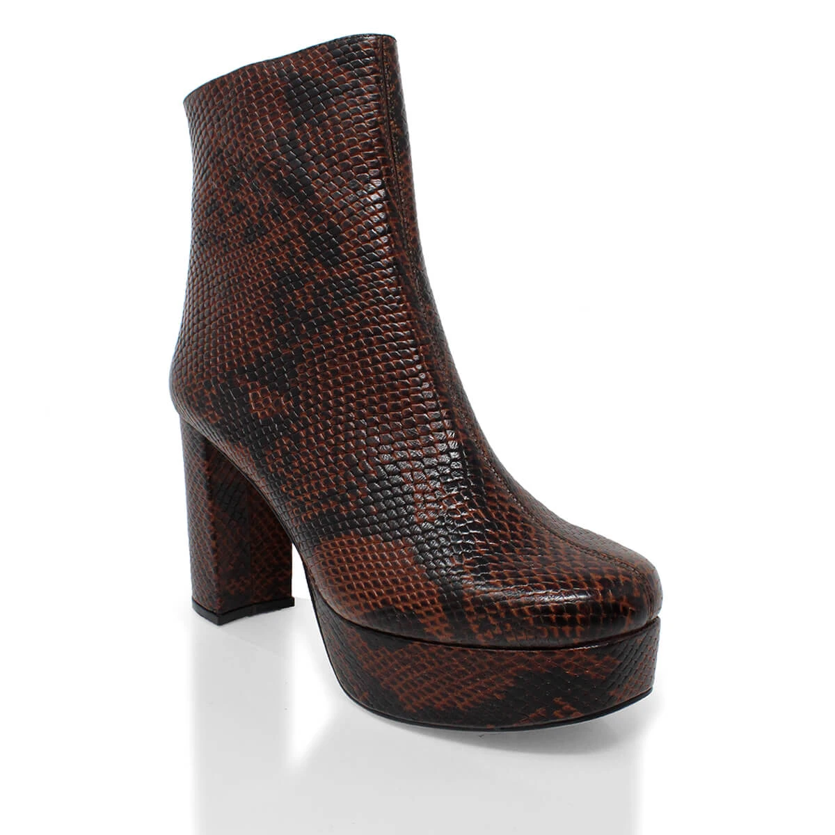 ELSY 95 - Cafe Regina Romero Zapato Bota Botin Plataforma Tacon Alto Para Dama En Piel 5 ELSY 95 - Cafe Regina Romero Zapato Bota Botin Plataforma Tacon Alto Para Dama En Piel - Imagen 5