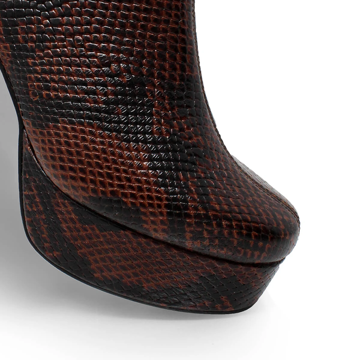 ELSY 95 - Cafe Regina Romero Zapato Bota Botin Plataforma Tacon Alto Para Dama En Piel 8 ELSY 95 - Cafe Regina Romero Zapato Bota Botin Plataforma Tacon Alto Para Dama En Piel - Imagen 8