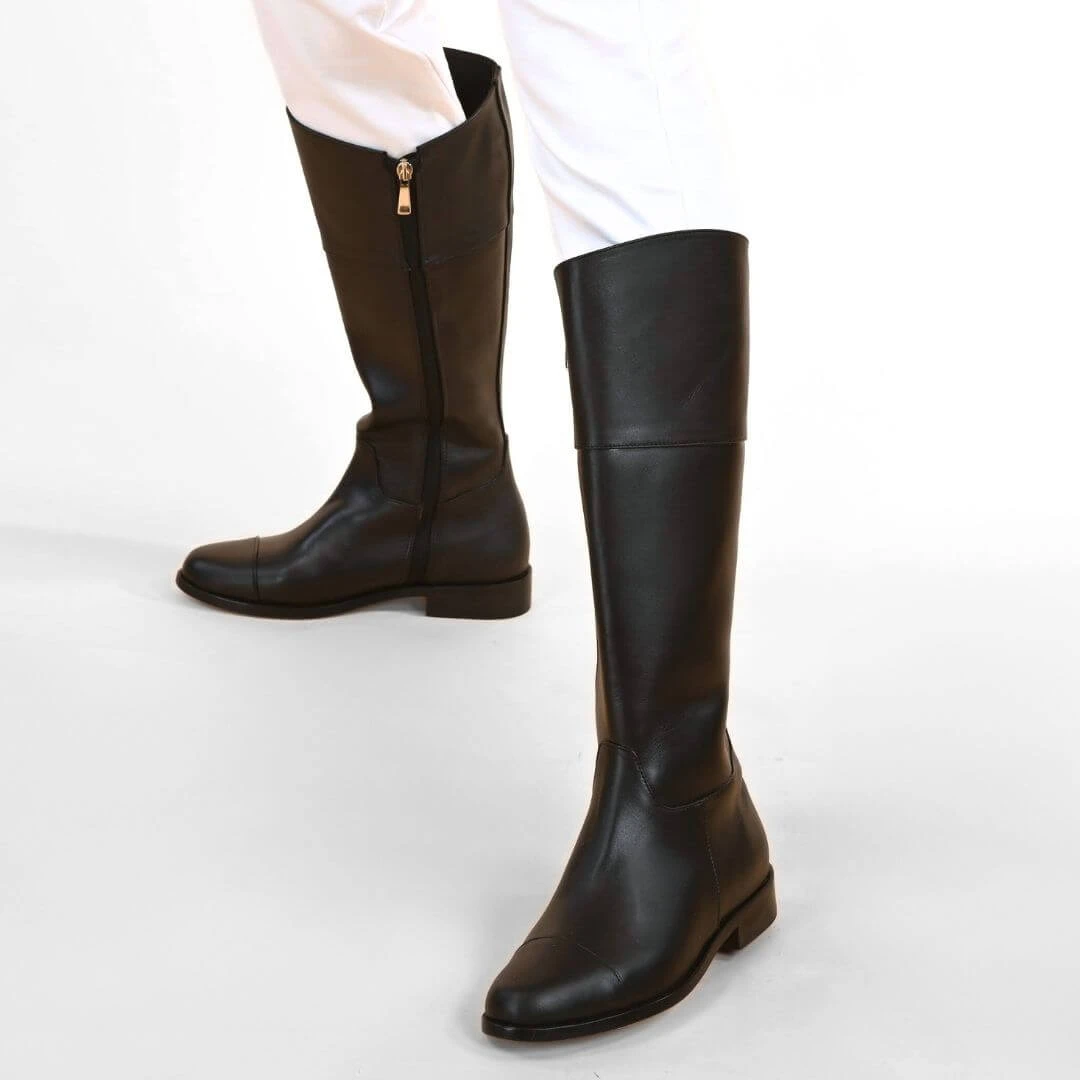 SPIRIT - Negro Regina Romero Zapato Bota Botin Tacon Bajo Para Dama En Piel 2 SPIRIT - Negro Regina Romero Zapato Bota Botin Tacon Bajo Para Dama En Piel - Imagen 2