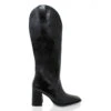 KING 75 - Negro Regina Romero Zapato Bota Botin Tacon Alto Para Dama En Piel