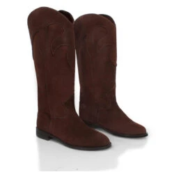 LAREDO - Ante Cafe Regina Romero Zapato Bota Botin Tacon Bajo Para Dama En Piel -Reginaromero Tienda de ventas Regina Romero bota botin Laredo ante cafe piel LV 2