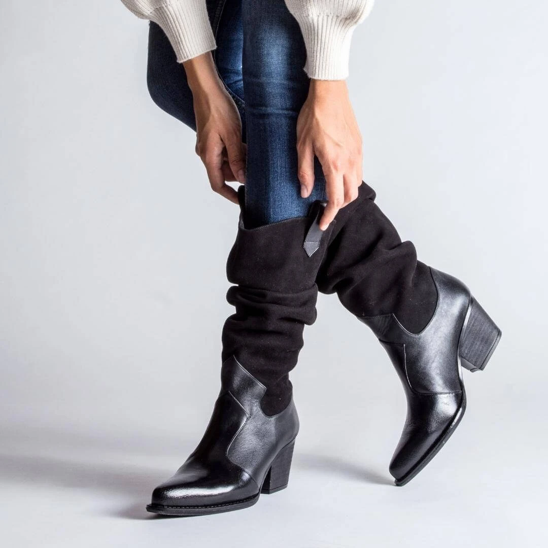 MADELEINE 60 - Negro Regina Romero Zapato Bota Botin Tacon Bajo Para Dama En Piel 6 MADELEINE 60 - Negro Regina Romero Zapato Bota Botin Tacon Bajo Para Dama En Piel - Imagen 6