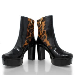 MARILINA 95 - Negro Y Cafe Regina Romero Zapato Bota Botin Plataforma Tacon Alto Para Dama En Piel 21 MARILINA 95 - Negro Y Cafe Regina Romero Zapato Bota Botin Plataforma Tacon Alto Para Dama En Piel -Reginaromero Tienda de ventas Regina Romero bota botin Marilina cafe negro piel 7