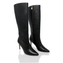 MITZY 75 - Negro Regina Romero Zapato Bota Larga Tacon Alto Para Dama En Piel -Reginaromero Tienda de ventas Regina Romero bota botin Mitzy negro piel 2