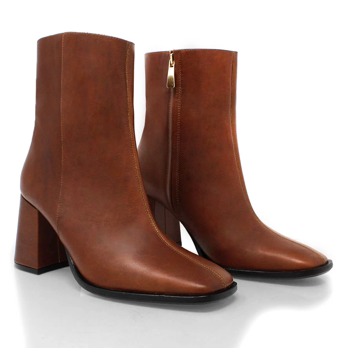 MOSCU 75 - Cafe Oscuro Regina Romero Zapato Bota Botin Tacon Alto Para Dama En Piel 7 MOSCU 75 - Cafe Oscuro Regina Romero Zapato Bota Botin Tacon Alto Para Dama En Piel - Imagen 7