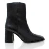 MOSCU 75 - Negro Regina Romero Zapato Bota Botin Tacon Alto Para Dama En Piel