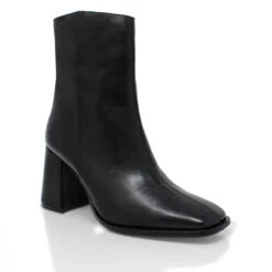 MOSCU 75 - Negro Regina Romero Zapato Bota Botin Tacon Alto Para Dama En Piel -Reginaromero Tienda de ventas Regina Romero bota botin Moscu negro piel 3
