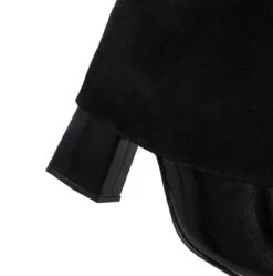 NADIA 75 - Negro Regina Romero Zapato Bota Larga Tacon Alto Para Dama En Piel -Reginaromero Tienda de ventas Regina Romero bota botin Nadia ante negro piel 5