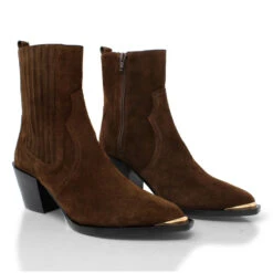 ROSARIO 70 - Chocolate Regina Romero Zapato Bota Botin Tacon Alto Para Dama En Piel 13 ROSARIO 70 - Chocolate Regina Romero Zapato Bota Botin Tacon Alto Para Dama En Piel -Reginaromero Tienda de ventas Regina Romero bota botin Rosario ante chocolate 2