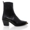 ROSARIO 70 - Negro Regina Romero Zapato Bota Botin Tacon Alto Para Dama En Piel