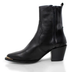 ROSARIO 70 - Negro Regina Romero Zapato Bota Botin Tacon Alto Para Dama En Piel -Reginaromero Tienda de ventas Regina Romero bota botin Rosario negro piel 4