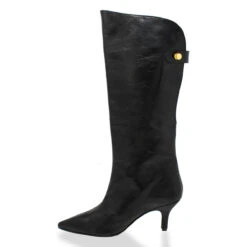 STASHA 50 - Negro Regina Romero Zapato Bota Larga Tacon Alto Para Dama En Piel -Reginaromero Tienda de ventas Regina Romero bota botin Stasha negro piel BN 4 1