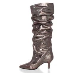 TORI 50 - Vino Regina Romero Zapato Bota Larga Tacon Alto Para Dama En Piel -Reginaromero Tienda de ventas Regina Romero bota botin Tori vino piel 4