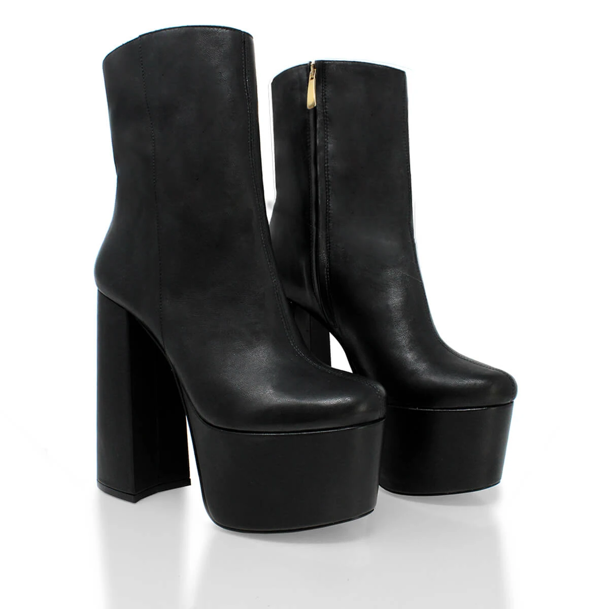 TOWER 150 - Negro Regina Romero Zapato Bota Botin Plataforma Tacon Alto Para Dama En Piel 9 TOWER 150 - Negro Regina Romero Zapato Bota Botin Plataforma Tacon Alto Para Dama En Piel - Imagen 9