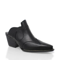 TRACY 60 - Negro Regina Romero Zapato Zapatilla Tacon Bajo Para Dama En Piel -Reginaromero Tienda de ventas Regina Romero bota botin Tracy negro piel 3