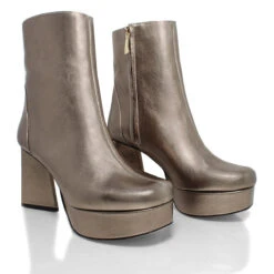 INGRID 95 - Seda Regina Romero Zapato Bota Botin Plataforma Tacon Alto Para Dama En Piel -Reginaromero Tienda de ventas Regina Romero bota botin seda piel 2