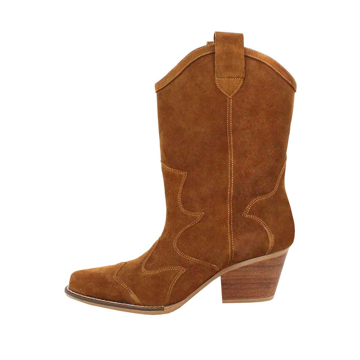 BAILEY 60 - Gamuza Oro Viejo Regina Romero Zapato Bota Botin Tacon Bajo Para Dama En Piel 7 BAILEY 60 - Gamuza Oro Viejo Regina Romero Zapato Bota Botin Tacon Bajo Para Dama En Piel - Imagen 7