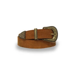 ANNA - Gamuza Oro Viejo Regina Romero Accesorio Cinturon Para Dama En Piel