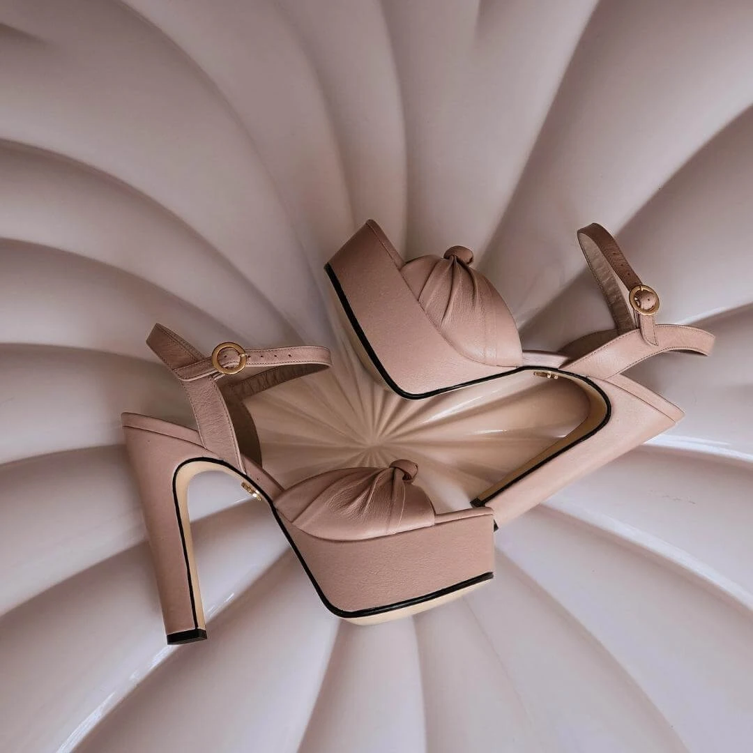 ALEXA 135 - Rosa Antiguo Regina Romero Zapato Sandalia Plataforma Tacon Alto Para Dama En Piel 4 ALEXA 135 - Rosa Antiguo Regina Romero Zapato Sandalia Plataforma Tacon Alto Para Dama En Piel - Imagen 4