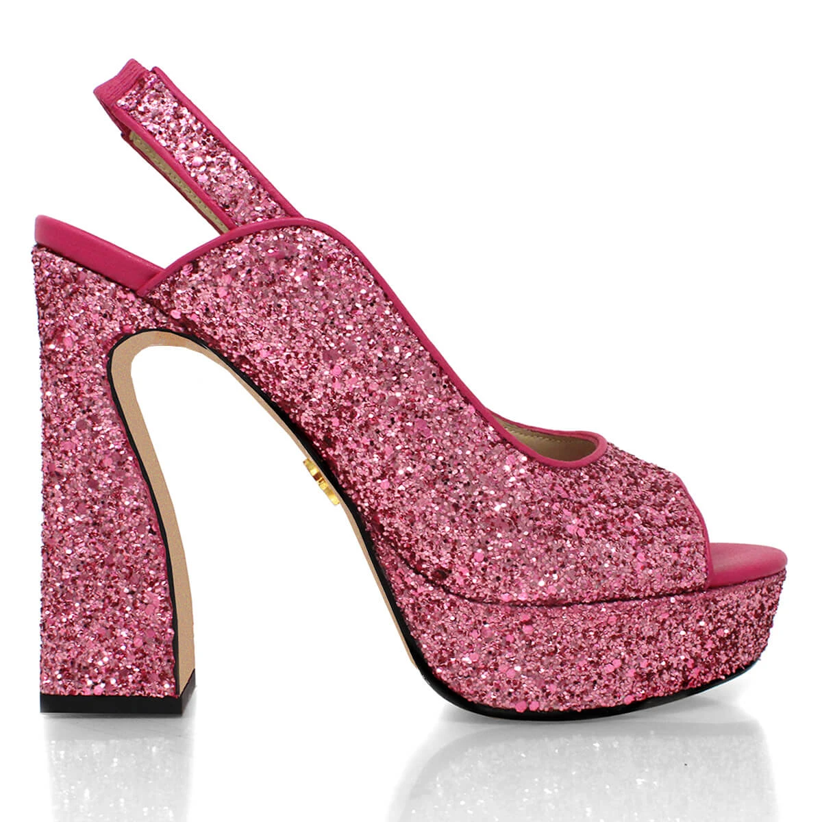 CHERYL 125 - Glitter Rosa Regina Romero Zapato Sandalia Plataforma Tacon Alto Para Dama En Piel 1 CHERYL 125 - Glitter Rosa Regina Romero Zapato Sandalia Plataforma Tacon Alto Para Dama En Piel