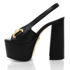 ERIN 150 - Negro Regina Romero Zapato Sandalia Plataforma Tacon Alto Para Dama En Piel -Reginaromero Tienda de ventas Regina Romero sandalia plataforma Erin negro piel 4