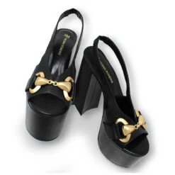 ERIN 150 - Negro Regina Romero Zapato Sandalia Plataforma Tacon Alto Para Dama En Piel -Reginaromero Tienda de ventas Regina Romero sandalia plataforma Erin negro piel 7